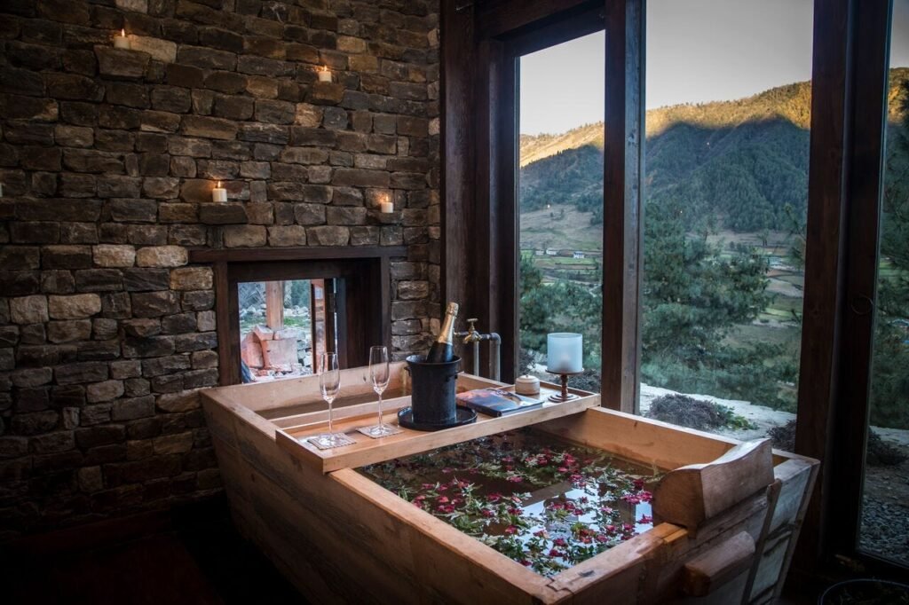 Luxurious Hot Stone Bath (Dotsho) in Bhutan
