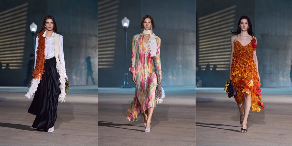 Flowing dresses in vibrant californian colours lit up the Dior Cruise 2027 Runway