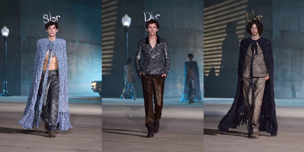 The Dior Cruise 2027 Menswear collection, inspired by old Holywood glamour.