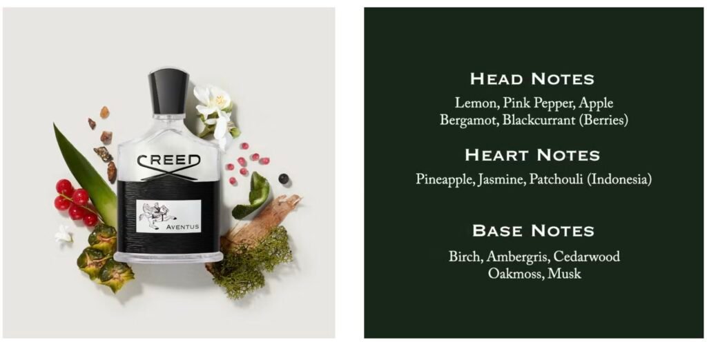 Aventus by Creed presents refreshing notes of Pineapple, Jasmine, and Patchouli. (Image: Creed Fragrances)