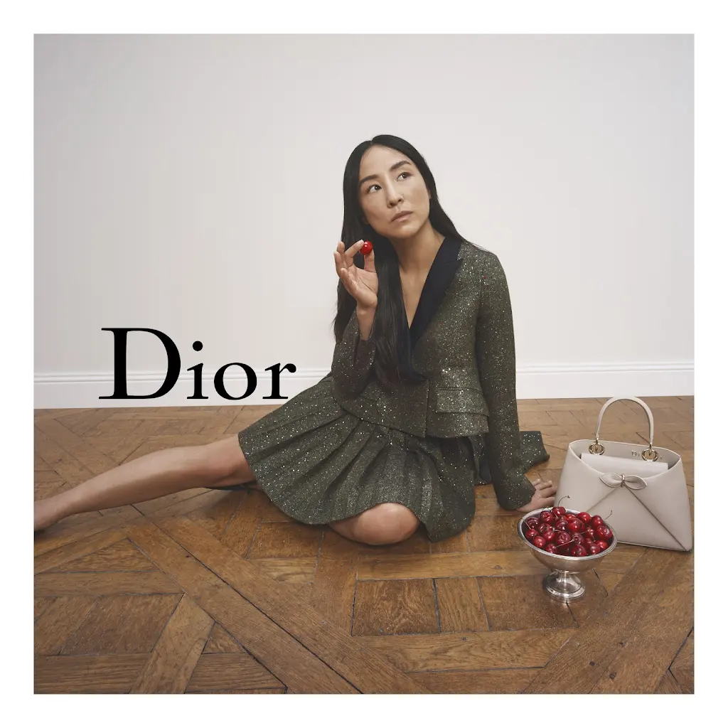 Greta Lee and her Dior Cigale Bag