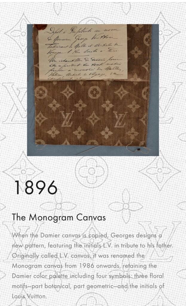 Georges Vuitton first created the Louis Vuitton Quatrefoil in 1896.